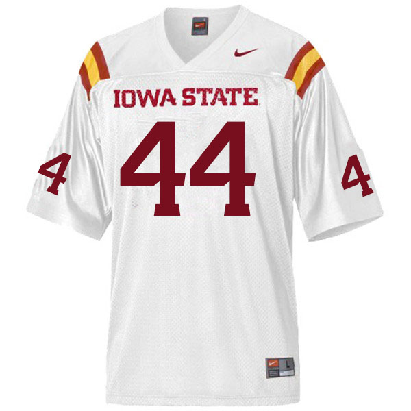 Men #44 Gage Gunnerson Iowa State Cyclones College Football Jerseys Sale-White